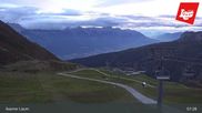 Archived webcam image showing Axamer Lizum - Karleiten lift and Snow Park on 8 Oct 2026 at 07:49