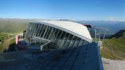 Archived webcam image showing Axamer Lizum: Hoadl-Haus und Top station Olympiabahn on 13 Jul 2026 at 07:43