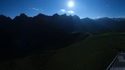 Archived webcam image showing Axamer Lizum: Hoadl-Haus und Top station Olympiabahn on 28 Jul 2026 at 00:09