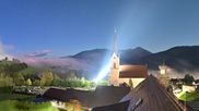 Archiviertes Webcam Bild: Gröbming: Blick auf Kirche und Panoramabad am 26.08.2026 um 02:24 Uhr