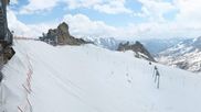 Archived webcam image showing Hintertux Glacier - Top station Gefrorene Wand on 20 Jun 2026 at 14:35