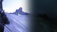 Archived webcam image showing Hintertux Glacier - Top station Gefrorene Wand on 6 Aug 2026 at 02:08