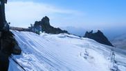 Archived webcam image showing Hintertux Glacier - Top station Gefrorene Wand on 6 Aug 2026 at 04:08