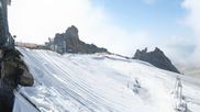 Archived webcam image showing Hintertux Glacier - Top station Gefrorene Wand on 6 Aug 2026 at 10:08