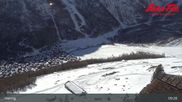 Archived webcam image showing Saas-Fee: Top station Hannig on 26 Feb 2026 at 09:28