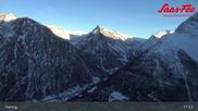 Archived webcam image showing Saas-Fee: Top station Hannig on 26 Feb 2026 at 17:15
