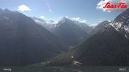 Archiviertes Webcam Bild: Saas-Fee: Bergstation Hannig am 28.05.2026 um 09:43 Uhr