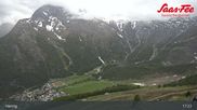 Archived webcam image showing Saas-Fee: Top station Hannig on 4 Jun 2026 at 17:38