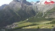 Archived webcam image showing Saas-Fee: Top station Hannig on 8 Jul 2026 at 09:08