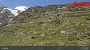 Archived webcam image showing Saas-Fee: Top station Hannig on 8 Jul 2026 at 13:08