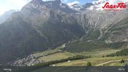 Archived webcam image showing Saas-Fee: Top station Hannig on 20 Jul 2026 at 09:22