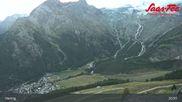 Archived webcam image showing Saas-Fee: Top station Hannig on 7 Aug 2026 at 03:07