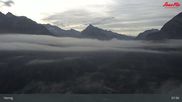 Archived webcam image showing Saas-Fee: Top station Hannig on 18 Sep 2026 at 08:48