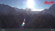 Archived webcam image showing Saas-Fee: Top station Hannig on 22 Oct 2026 at 09:47