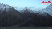 Archiviertes Webcam Bild: Saas-Fee: Bergstation Hannig am 22.10.2026 um 19:54 Uhr