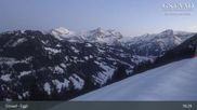 Archived webcam image showing Gstaad - Mountain Restaurant Eggli on 26 Feb 2026 at 19:43