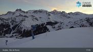 Archived webcam image showing Arabba - Top station Monte Burz chairlift on 26 Feb 2026 at 21:31