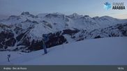 Archived webcam image showing Arabba - Top station Monte Burz chairlift on 25 Mar 2026 at 03:24