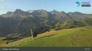 Archived webcam image showing Arabba - Top station Monte Burz chairlift on 31 Jul 2026 at 07:15