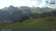 Archived webcam image showing Arabba - Top station Monte Burz chairlift on 31 Jul 2026 at 11:15