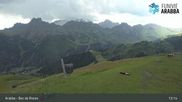 Archived webcam image showing Arabba - Top station Monte Burz chairlift on 31 Jul 2026 at 13:15