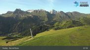 Archived webcam image showing Arabba - Top station Monte Burz chairlift on 10 Aug 2026 at 07:19