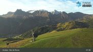 Archived webcam image showing Arabba - Top station Monte Burz chairlift on 18 Sep 2026 at 08:07