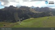 Archived webcam image showing Arabba - Top station Monte Burz chairlift on 19 Sep 2026 at 15:44
