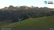 Archived webcam image showing Arabba - Top station Monte Burz chairlift on 27 Sep 2026 at 07:32