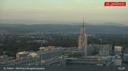 Archived webcam image showing St. Pölten - View over the city on 24 May 2026 at 05:29