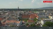 Archived webcam image showing St. Pölten - View over the city on 24 May 2026 at 13:29