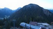 Archived webcam image showing View from Kornplatz to the Piz de Plaies mountain station on 25 Oct 2026 at 06:23