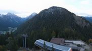 Archived webcam image showing View from Kornplatz to the Piz de Plaies mountain station on 25 Oct 2026 at 07:23