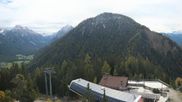 Archived webcam image showing View from Kornplatz to the Piz de Plaies mountain station on 25 Oct 2026 at 10:23