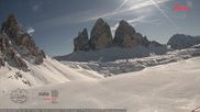 Archiviertes Webcam Bild: Dreizinnenhütte Südtirol: Blick auf die 3 Zinnen am 26 Feb 2026 um 14:10 Uhr