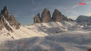 Archived webcam image showing Dolomites: Mountain Hut Antonio Locatelli on 5 Apr 2026 at 18:20
