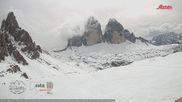 Archiviertes Webcam Bild: Dreizinnenhütte Südtirol: Blick auf die 3 Zinnen am 12.04.2026 um 14:59 Uhr