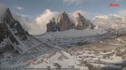 Archived webcam image showing Dolomites: Mountain Hut Antonio Locatelli on 14 May 2026 at 07:17