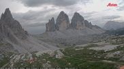 Archiviertes Webcam Bild: Dreizinnenhütte Südtirol: Blick auf die 3 Zinnen am 30.06.2026 um 06:10 Uhr