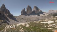 Archiviertes Webcam Bild: Dreizinnenhütte Südtirol: Blick auf die 3 Zinnen am 04.07.2026 um 10:53 Uhr