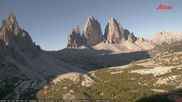 Archived webcam image showing Dolomites: Mountain Hut Antonio Locatelli on 12 Jul 2026 at 07:21