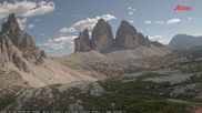 Archived webcam image showing Dolomites: Mountain Hut Antonio Locatelli on 12 Jul 2026 at 16:21