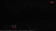 Archived webcam image showing Dolomites: Mountain Hut Antonio Locatelli on 14 Aug 2026 at 00:38