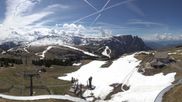 Archived webcam image showing Panorama of the Alpe di Siusi from the Puflatsch mountain station on 20 Apr 2026 at 12:13