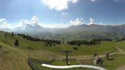 Archived webcam image showing Panorama of the Alpe di Siusi from the Puflatsch mountain station on 19 Jun 2026 at 10:54