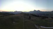 Archived webcam image showing Panorama of the Alpe di Siusi from the Puflatsch mountain station on 12 Aug 2026 at 06:47