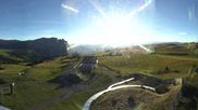 Archived webcam image showing Panorama of the Alpe di Siusi from the Puflatsch mountain station on 14 Sep 2026 at 18:32