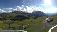 Archived webcam image showing Panorama of the Alpe di Siusi from the Puflatsch mountain station on 17 Sep 2026 at 16:29