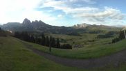 Archived webcam image showing View over Alpe di Siusi - Mezdi mountain station on 15 Jul 2026 at 07:55