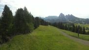 Archived webcam image showing View over Alpe di Siusi - Mezdi mountain station on 15 Jul 2026 at 10:55